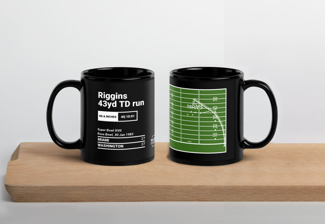 Washington Commanders Greatest Plays Mug: Riggins 43yd TD run (1983)