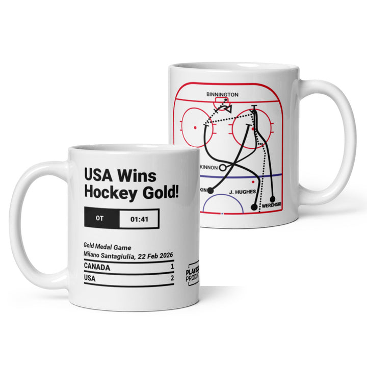 United States Men's National Hockey Team Greatest Goals Mug: USA Wins Hockey Gold! (2026)