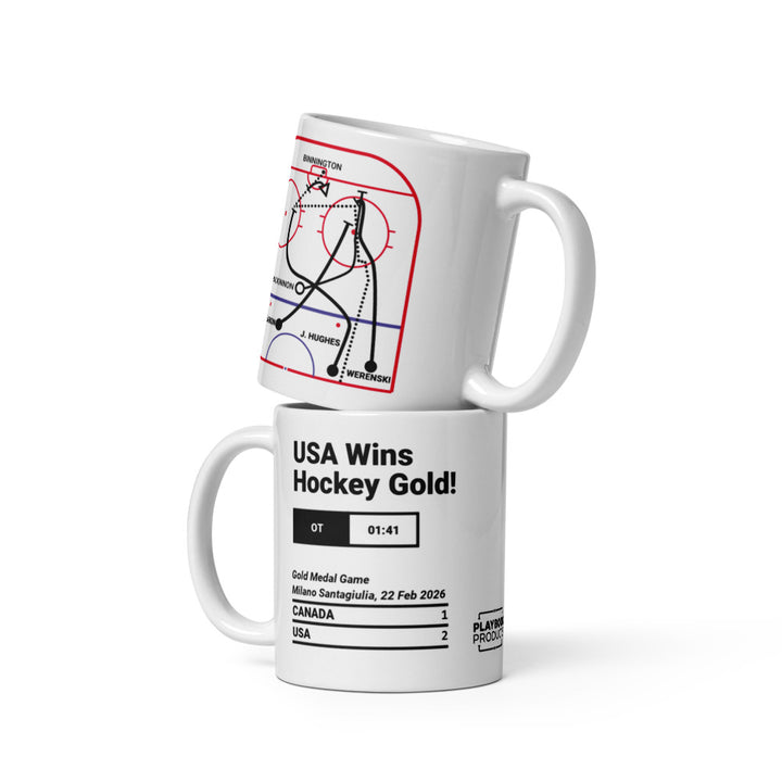 United States Men's National Hockey Team Greatest Goals Mug: USA Wins Hockey Gold! (2026)