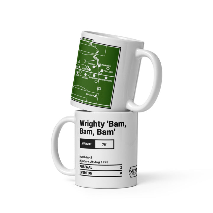 Arsenal Greatest Goals Mug: Wrighty 'Bam, Bam, Bam' (1993)