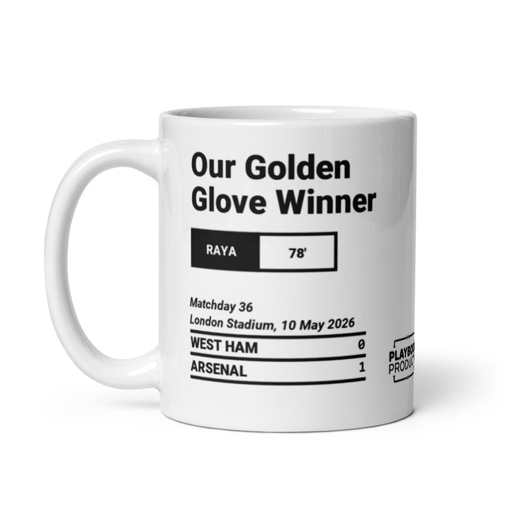 Arsenal Greatest Goals Mug: Our Golden Glove Winner (2026)