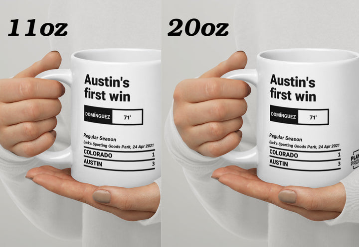 Austin Greatest Goals Mug: Austin's first win (2021)