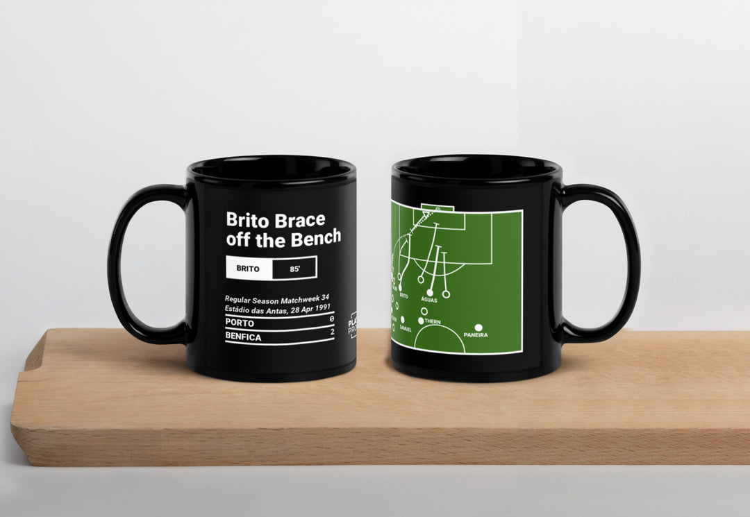 Benfica Greatest Goals Mug: Brito Brace off the Bench (1991)