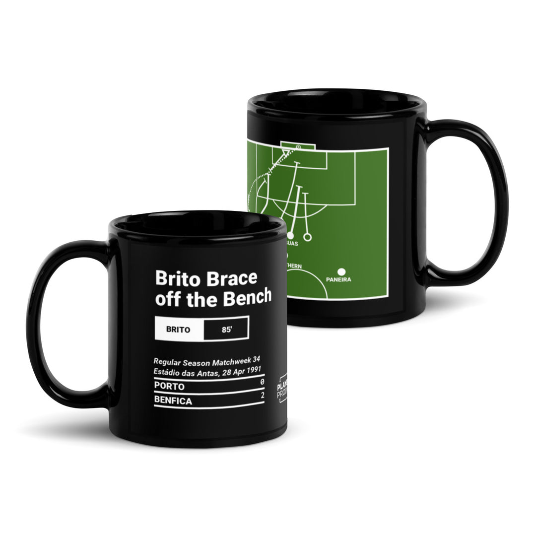 Benfica Greatest Goals Mug: Brito Brace off the Bench (1991)