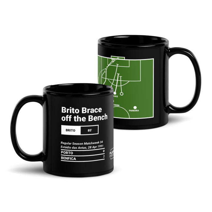 Benfica Greatest Goals Mug: Brito Brace off the Bench (1991)