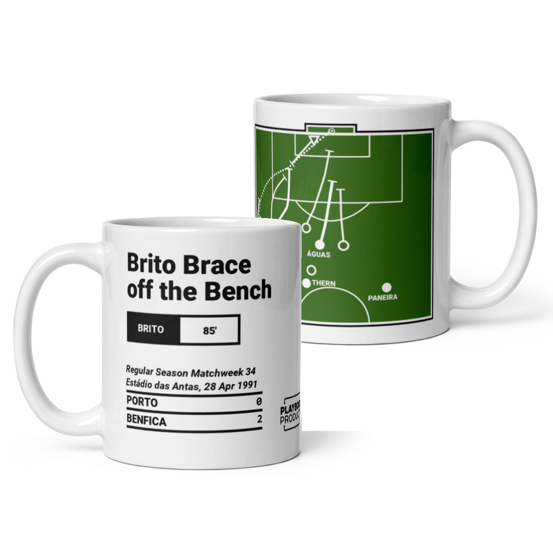 Benfica Greatest Goals Mug: Brito Brace off the Bench (1991)