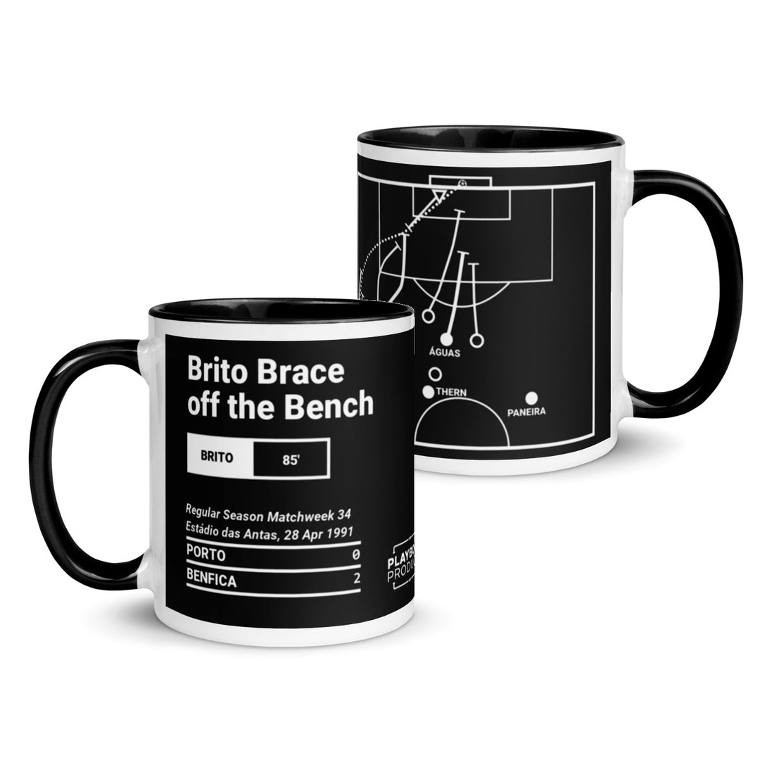 Benfica Greatest Goals Mug: Brito Brace off the Bench (1991)