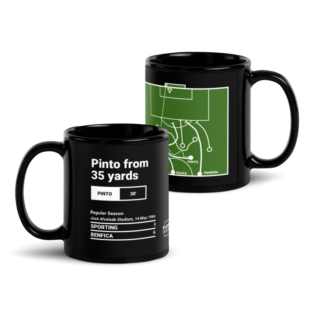 Benfica Greatest Goals Mug: Pinto from 35 yards (1994)