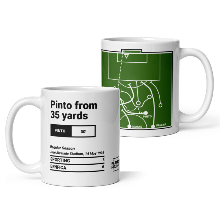 Benfica Greatest Goals Mug: Pinto from 35 yards (1994)