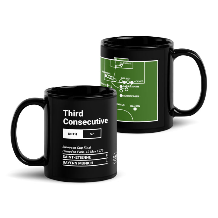 Bayern München Greatest Goals Mug: Third Consecutive (1976)