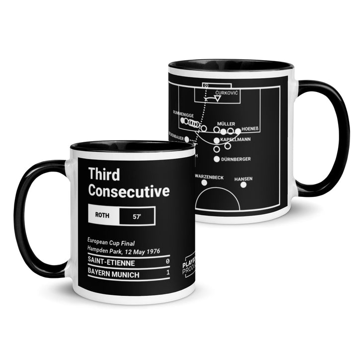 Bayern München Greatest Goals Mug: Third Consecutive (1976)