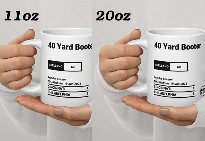 Cincinnati Greatest Goals Mug: 40 Yard Booter (2024)