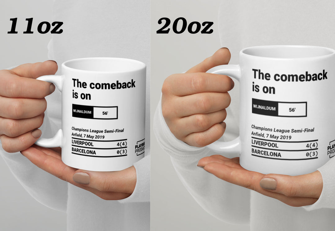 Liverpool Greatest Goals Mug: The comeback is on (2019)