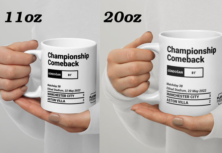 Manchester City Greatest Goals Mug: Championship Comeback (2022)