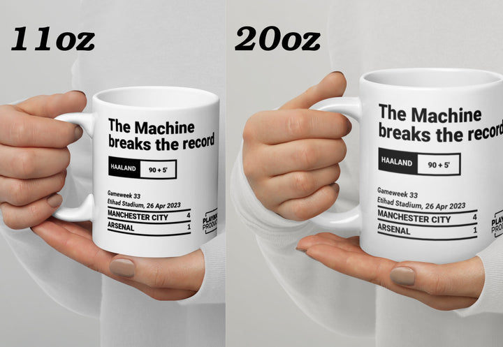 Manchester City Greatest Goals Mug: The Machine breaks the record (2023)