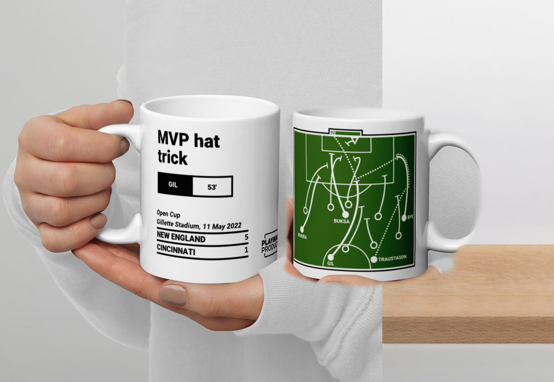 New England Revolution Greatest Goals Mug: MVP hat trick (2022)