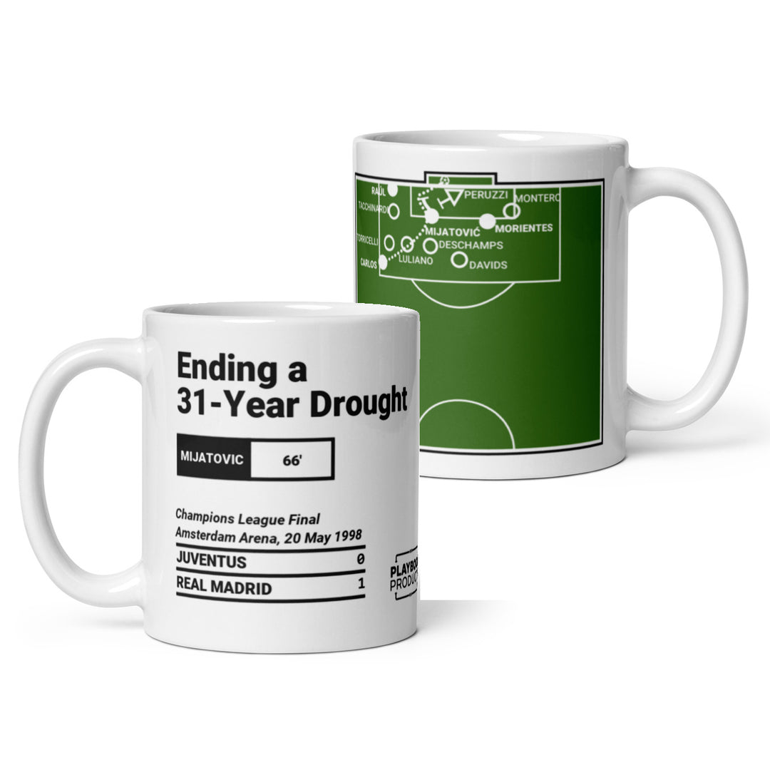 Real Madrid Greatest Goals Mug: Ending a 31-Year Drought (1998)