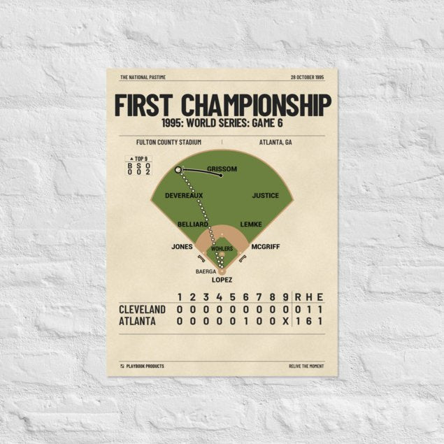 Greatest Atlanta Braves Plays Poster: First Championship (1995)
