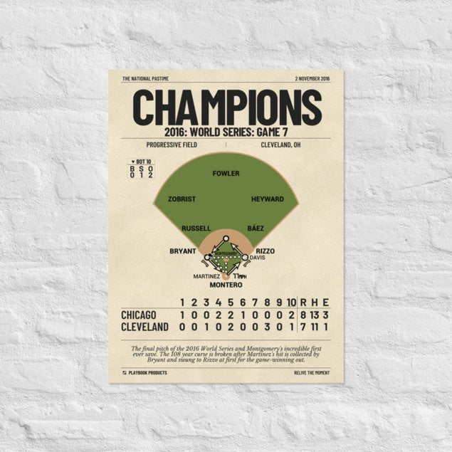 Greatest Chicago Cubs Plays Poster: Champions (2016)