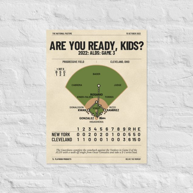 Greatest Cleveland Guardians Plays Poster: Are you ready, kids? (2022)