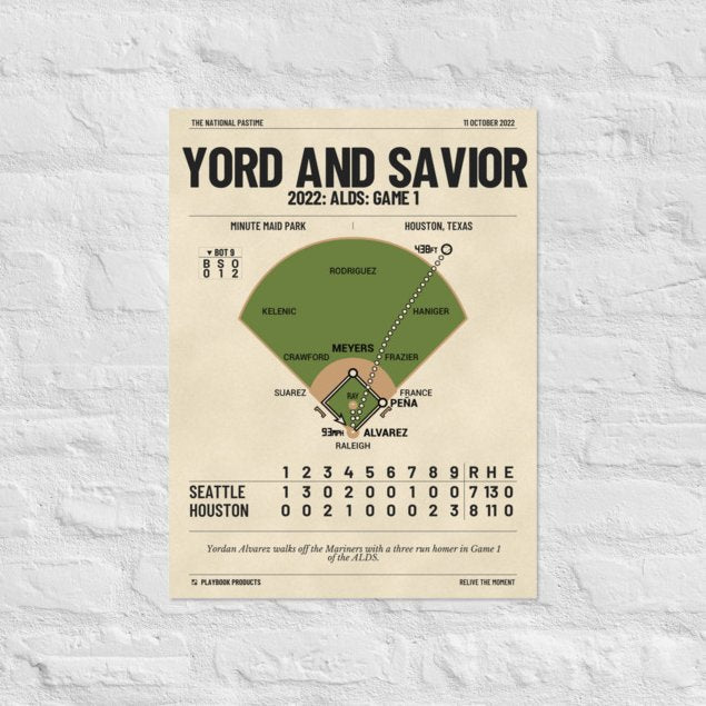Greatest Houston Astros Plays Poster: Yord and Savior (2022)