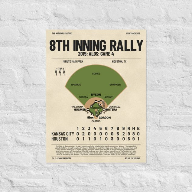 Greatest Kansas City Royals Plays Poster: 8th inning rally (2015)