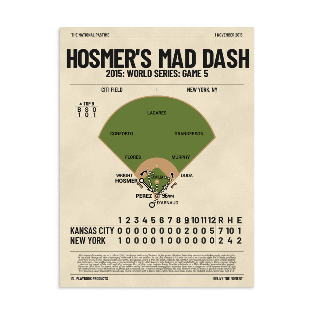 Greatest Kansas City Royals Plays Poster: Hosmer's mad dash (2015)