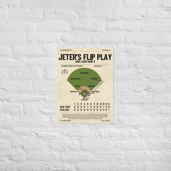 Greatest New York Yankees Plays Poster: Jeter's Flip Play (2001)