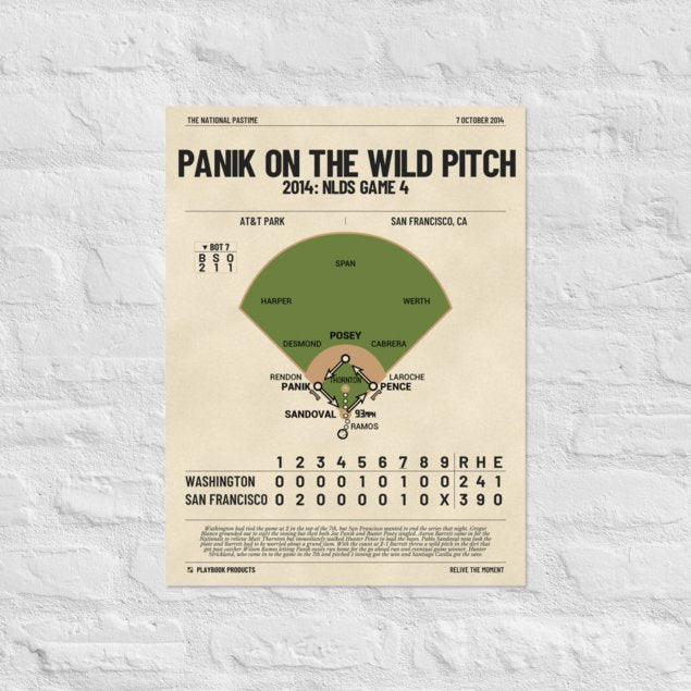 Greatest San Francisco Giants Plays Poster: Panik on the wild pitch (2014)