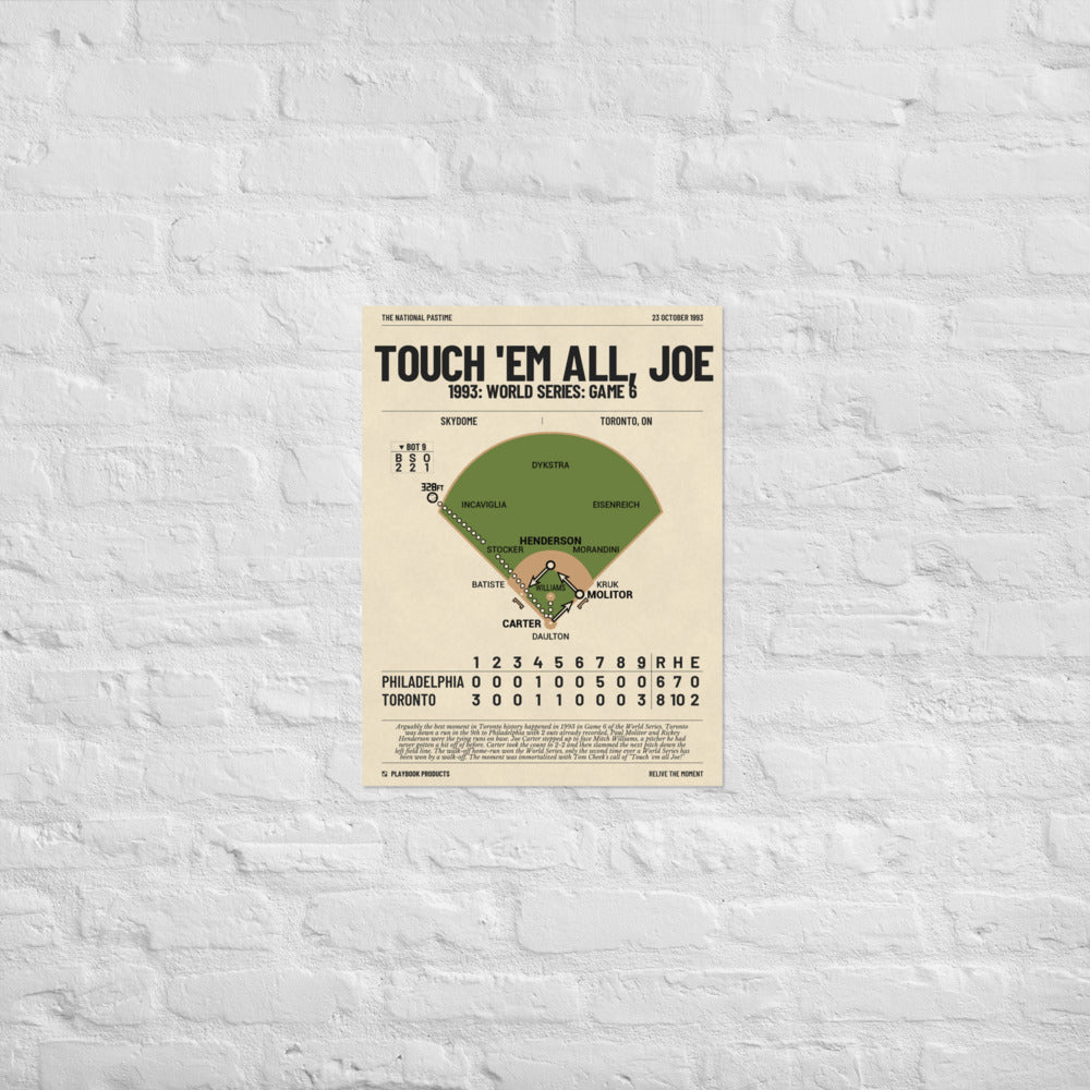 Greatest Toronto Blue Jays Plays Poster: Touch 'em all, Joe (1993)