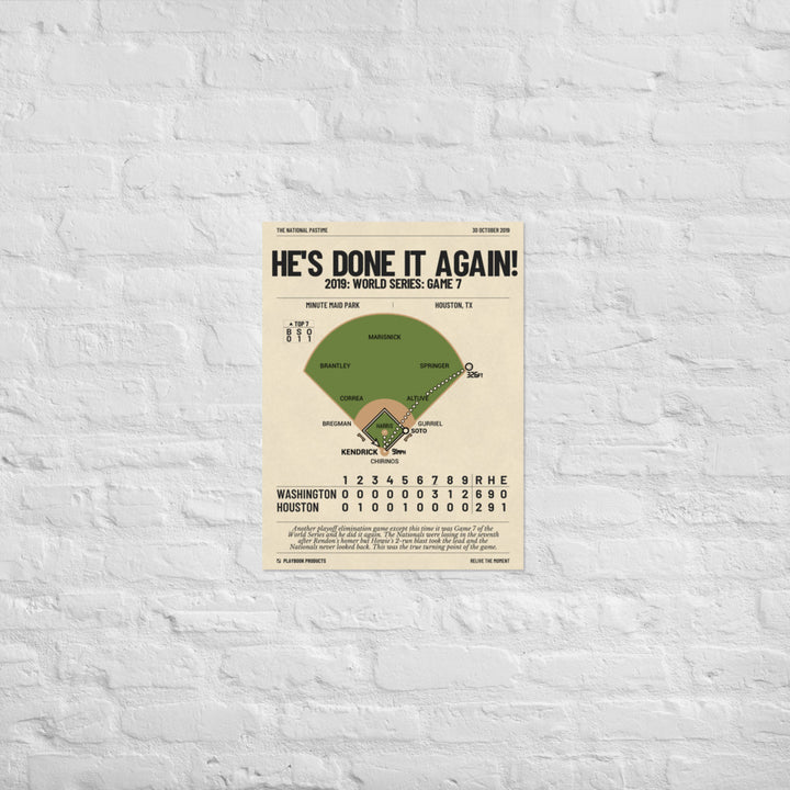 Greatest Washington Nationals Plays Poster: He's Done It Again! (2019)