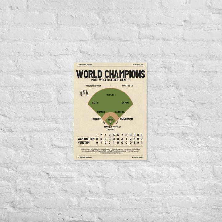 Greatest Washington Nationals Plays Poster: World Champions (2019)