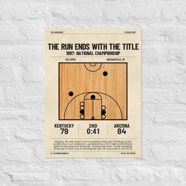 Greatest Arizona Basketball Plays Poster: The run ends with the title (1997)