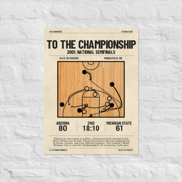 Greatest Arizona Basketball Plays Poster: To the Championship (2001)