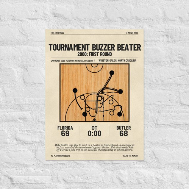 Greatest Florida Basketball Plays Poster: Tournament buzzer beater (2000)
