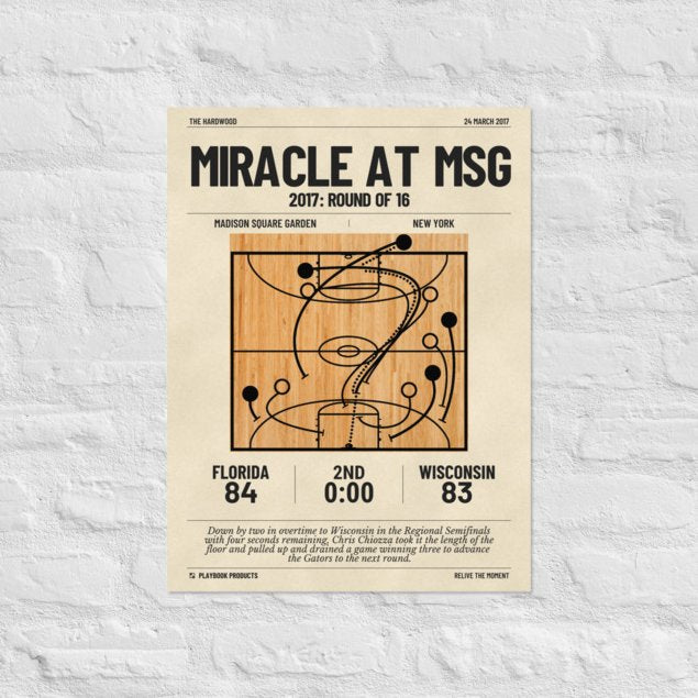 Greatest Florida Basketball Plays Poster: Miracle at MSG (2017)