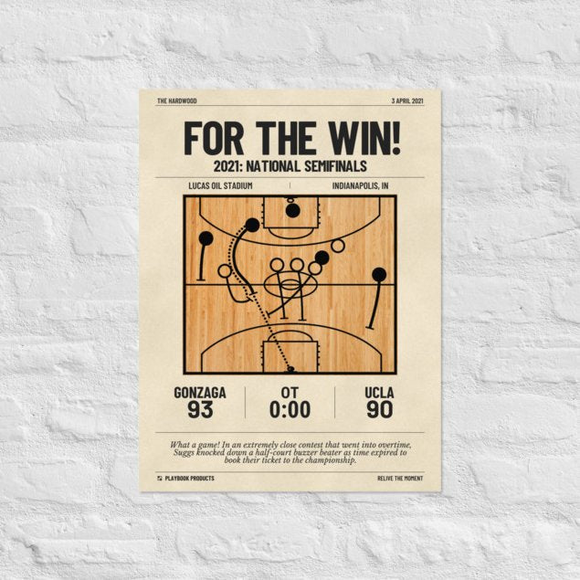 Greatest Gonzaga Basketball Plays Poster: For the win! (2021)