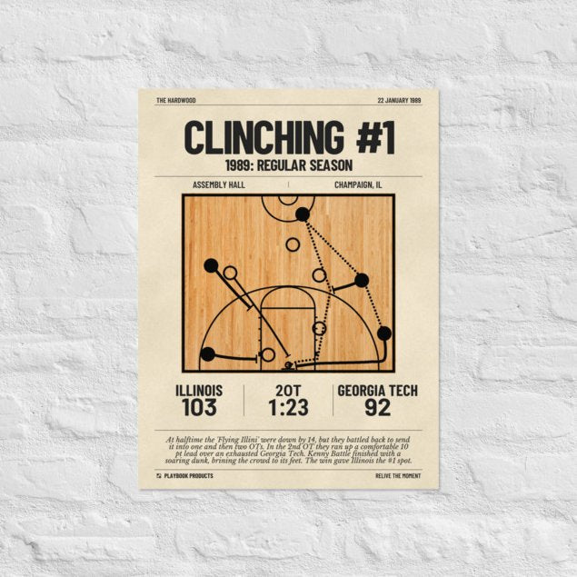 Greatest Illinois Basketball Plays Poster: Clinching #1 (1989)