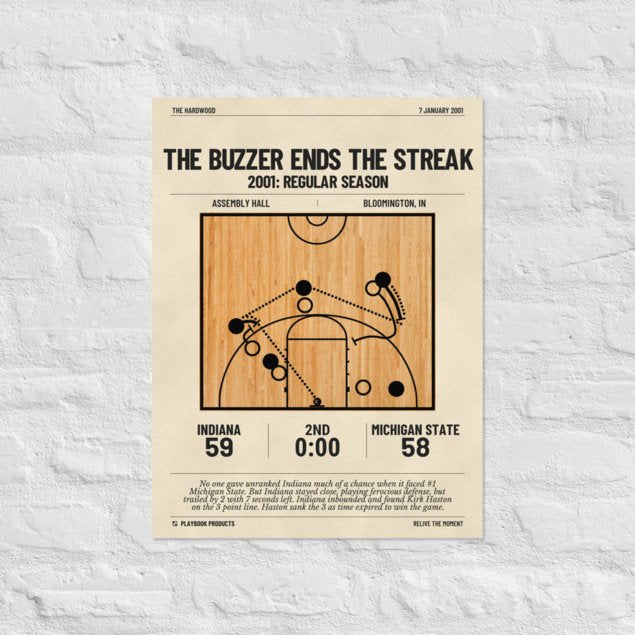 Greatest Indiana Basketball Plays Poster: The buzzer ends the streak (2001)
