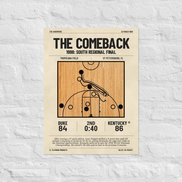 Greatest Kentucky Basketball Plays Poster: The Comeback (1998)