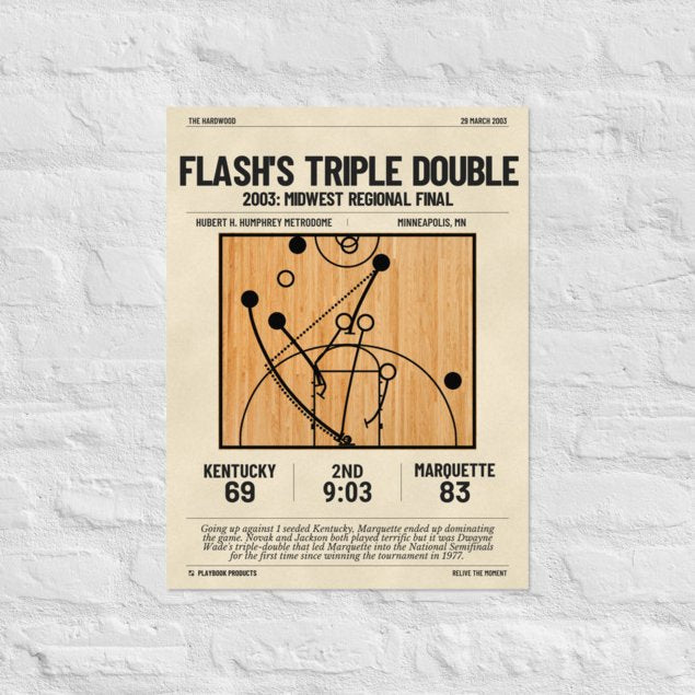 Greatest Marquette Basketball Plays Poster: Flash's triple double (2003)