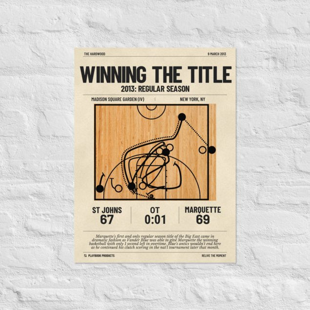 Greatest Marquette Basketball Plays Poster: Winning the title (2013)