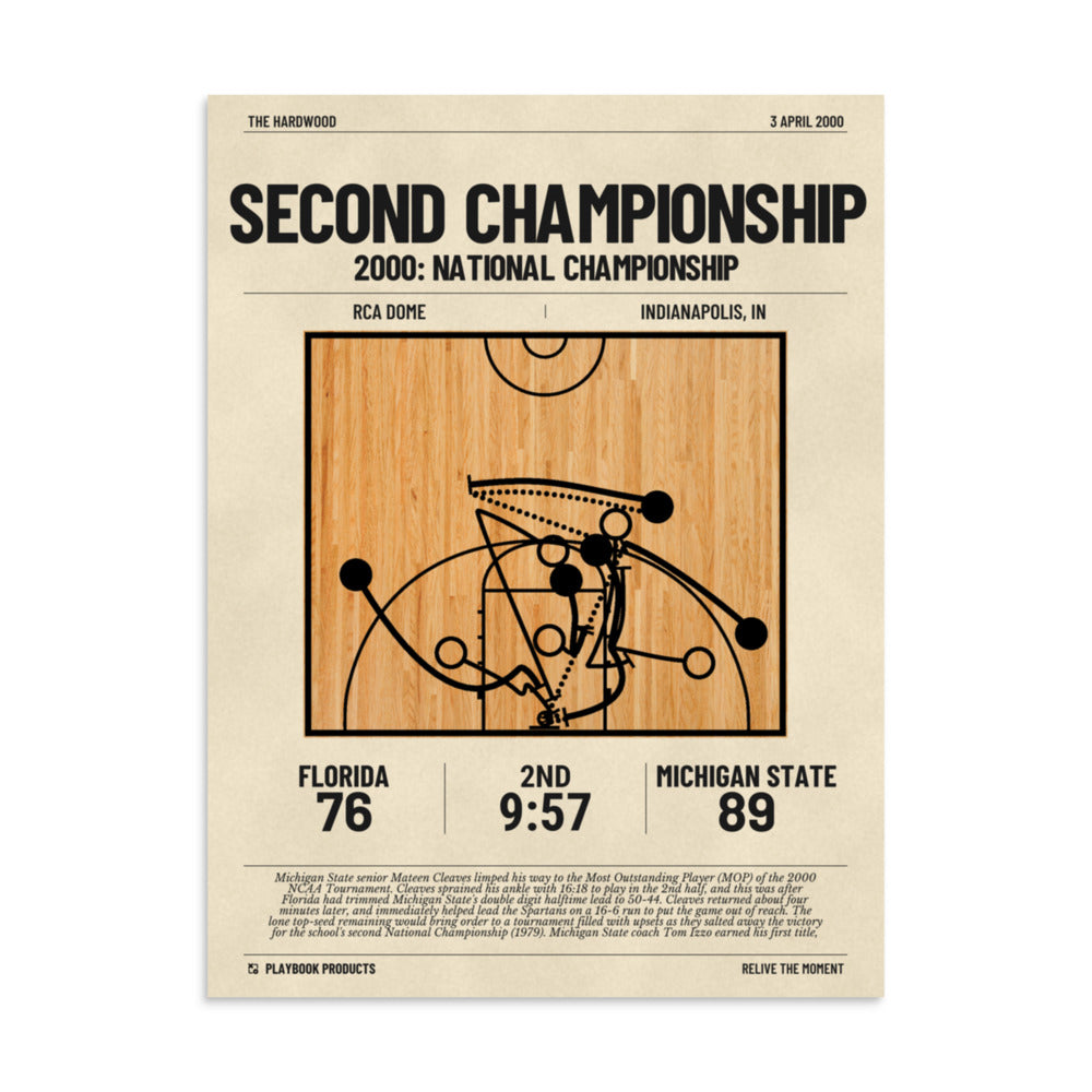 Greatest Michigan State Basketball Plays Poster: Second championship (2000)