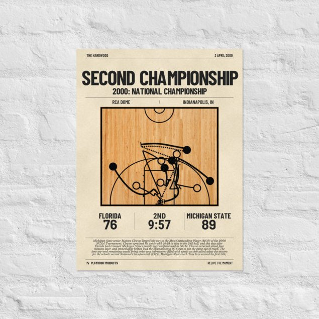 Greatest Michigan State Basketball Plays Poster: Second championship (2000)