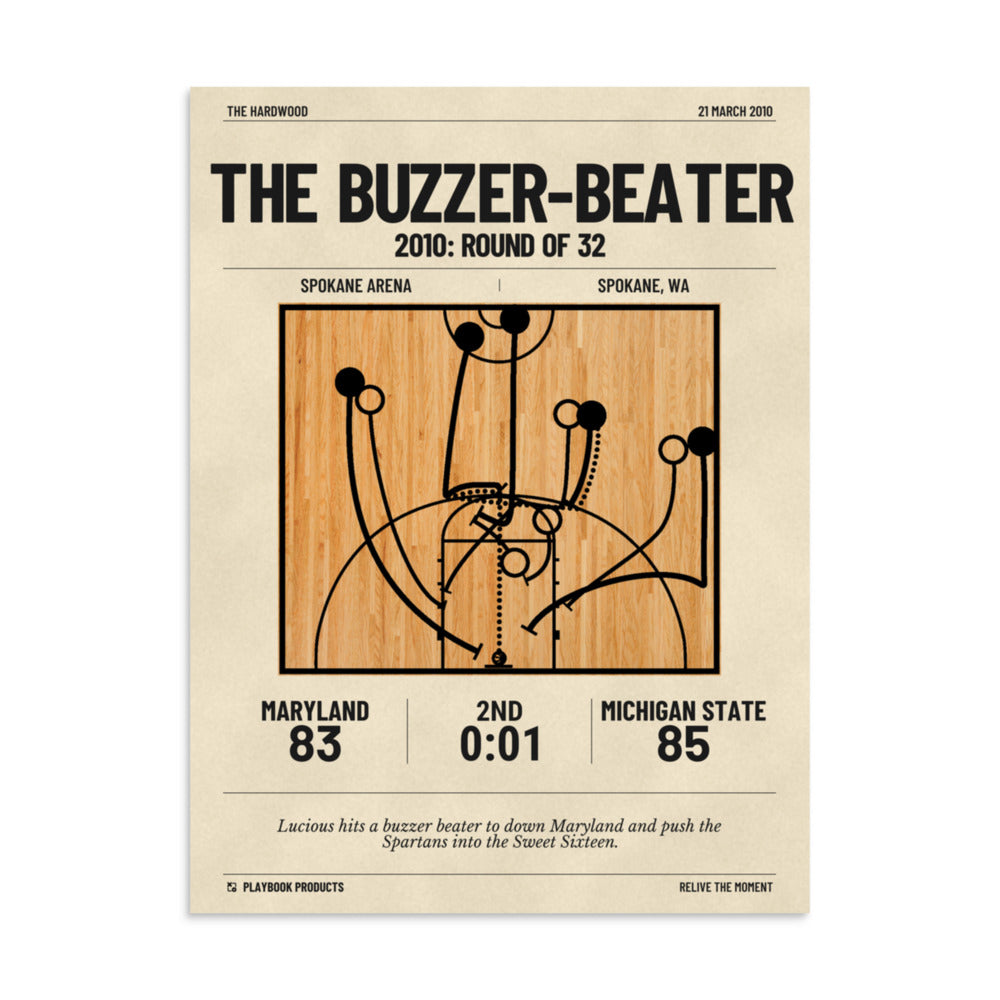 Greatest Michigan State Basketball Plays Poster: The buzzer-beater (2010)