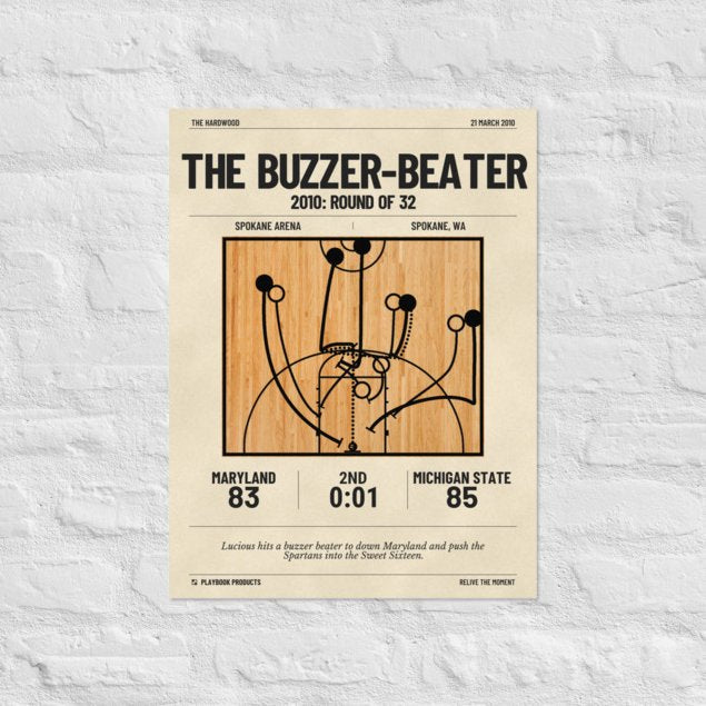 Greatest Michigan State Basketball Plays Poster: The buzzer-beater (2010)