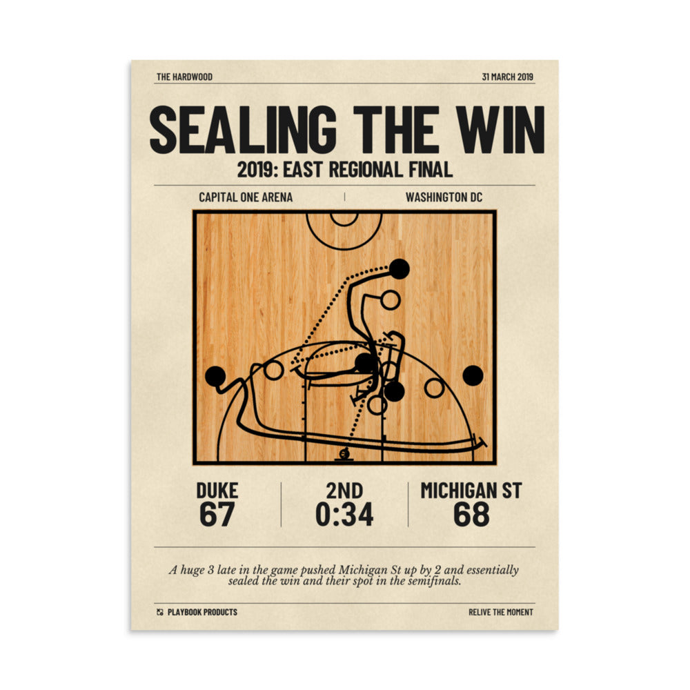 Greatest Michigan State Basketball Plays Poster: Sealing the win (2019)