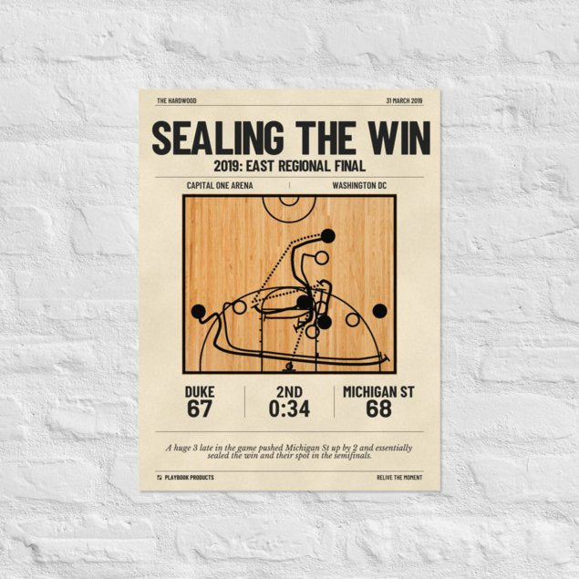 Greatest Michigan State Basketball Plays Poster: Sealing the win (2019)