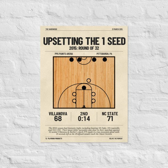 Greatest NC State Basketball Plays Poster: Upsetting the 1 Seed (2015)