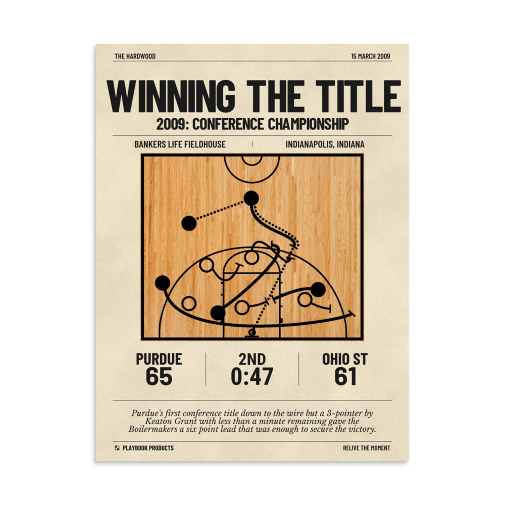 Greatest Purdue Basketball Plays Poster: Winning the title (2009)